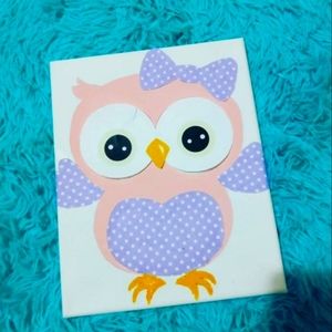 Owl decorative painting for baby room.